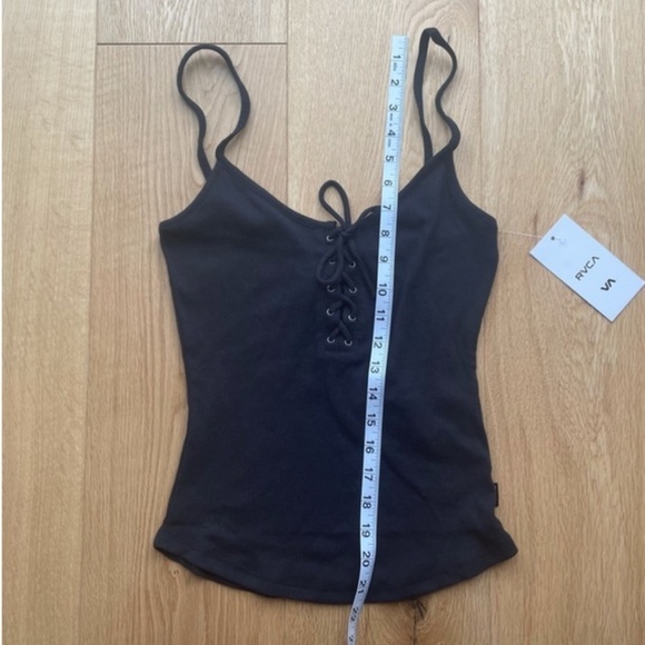 NWT RVCA HINGED LACE-UP CAMI TANK TOP S - Picture 10 of 12